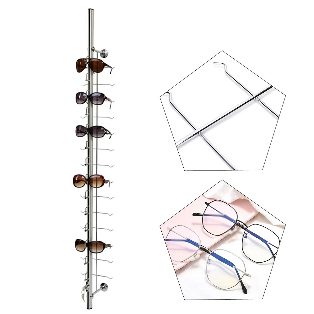 10pcs Aluminium Lockable Eyewear Eyeglasses Sunglasses Display Rod 12 14 18Frame