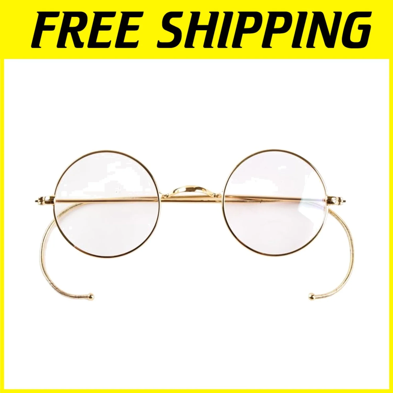 44mm Round Grey wire temple Eyeglass frames Eyewear Vintage glasses optic 3